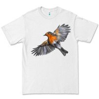 White Flying American Robin Premium Tee - LillyAllenDesigns