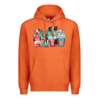 Carrot pig coffee cups Premium Hoodie - OliviaCreatesArt