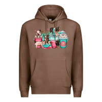 Chestnut pig coffee cups Premium Hoodie - OliviaCreatesArt