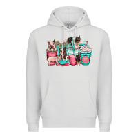 Dove Grey pig coffee cups Premium Hoodie - OliviaCreatesArt
