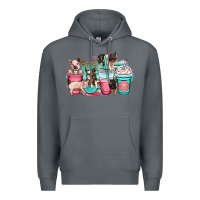 Rock pig coffee cups Premium Hoodie - OliviaCreatesArt