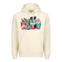 Sandshell pig coffee cups Premium Hoodie - OliviaCreatesArt