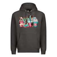 Smoke pig coffee cups Premium Hoodie - OliviaCreatesArt