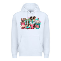 White pig coffee cups Premium Hoodie - OliviaCreatesArt