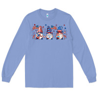 Colony Blue 4th of july gnomes libbey glass Long Sleeve Tee - RanaPortraitStore