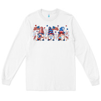 White 4th of july gnomes libbey glass Long Sleeve Tee - RanaPortraitStore