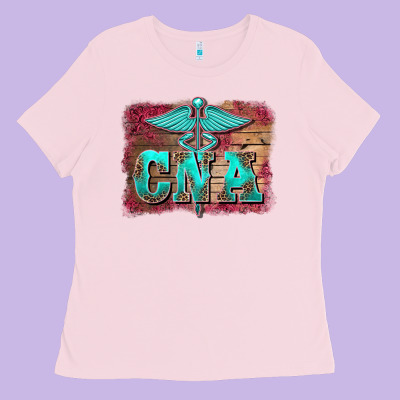 Western Nurse Certified Nurse  Assistant Medilcal Symbol  Background Ladies Tee Designed By Barkaloodesign