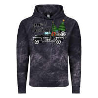 Cloud Black merry christmas truck Vintage Hoodie - MaliasSmallBusiness