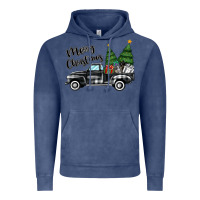 Vintage Denim merry christmas truck Vintage Hoodie - MaliasSmallBusiness