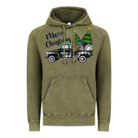 Vintage Olive merry christmas truck Vintage Hoodie - MaliasSmallBusiness