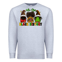 Heather Grey We are black history Premium Sweatshirt - FaDigitalArtStudio