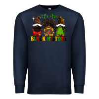 Navy We are black history Premium Sweatshirt - FaDigitalArtStudio