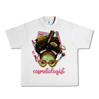 Lunar Rock Afro Messy Bun Cosmetologist Urban Heavy Tee - BundleAndBundleShop
