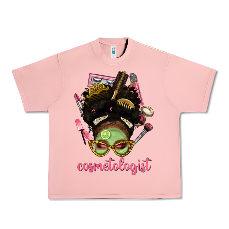Afro Messy Bun Cosmetologist Urban Heavy Tee by BundleAndBundleShop | Teevron
