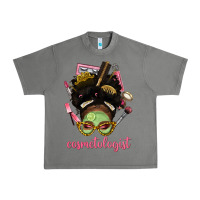 Tornado Afro Messy Bun Cosmetologist Urban Heavy Tee - BundleAndBundleShop