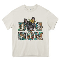 Cream dog mom french bulldog Heavy Core Tee - BarkalooDesign