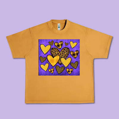 Team Spirit Color Purple And Gold Urban Heavy Tee Designed By Jahusdesignshop