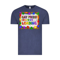 Vintage Denim Gay Pride Loading LGBTQ Tumbler Vintage Tee - BundleAndBundleShop