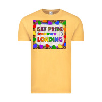 Vintage Mustard Gay Pride Loading LGBTQ Tumbler Vintage Tee - BundleAndBundleShop