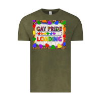 Vintage Olive Gay Pride Loading LGBTQ Tumbler Vintage Tee - BundleAndBundleShop