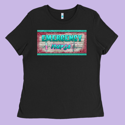 Western Emergency Nurse License Plate Template Ladies Tee Designed By Barkaloodesign