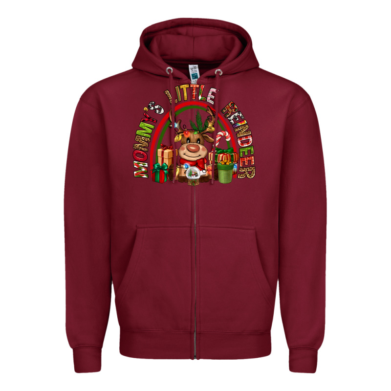 Mommys Little Reindeer Christmas Zipper Hoodie by CowGirlArtShop | Teevron