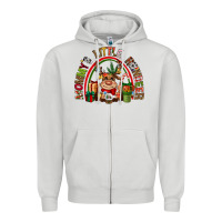 Dove Grey mommys little reindeer christmas Zipper Hoodie - CowGirlArtShop