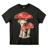 Asphalt Autumn Mushroom Illustrations Heavy Core Tee - LillyAllenDesigns