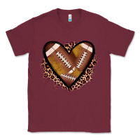 Burgundy heart football Classic Tee - JahusDesignShop