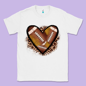 Heart Football Classic Tee Designed By Jahusdesignshop