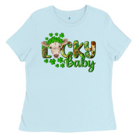 Baby Blue Lucky baby charolais calf Ladies Tee - RanaPortraitStore
