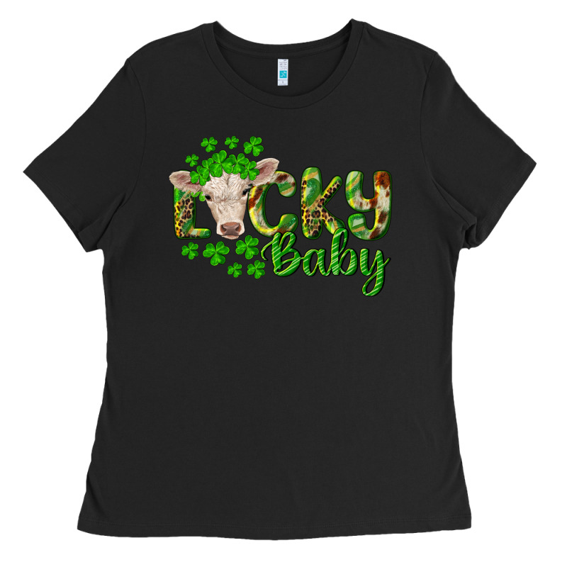Lucky Baby Charolais Calf Ladies Tee by RanaPortraitStore | Teevron
