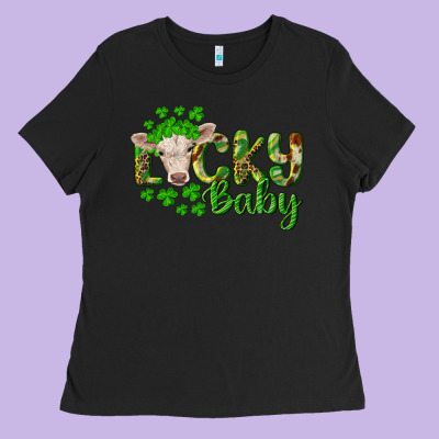 Lucky Baby Charolais Calf Ladies Tee Designed By Ranaportraitstore