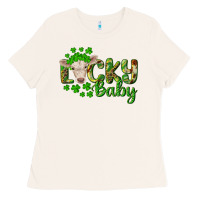 Bone Lucky baby charolais calf Ladies Tee - RanaPortraitStore
