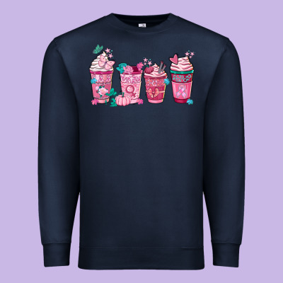 Breast Cancer Coffee Cups Premium Sweatshirt Designed By Fadigitalartstudio