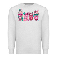 Oatmeal Heather Breast Cancer Coffee Cups Premium Sweatshirt - FaDigitalArtStudio