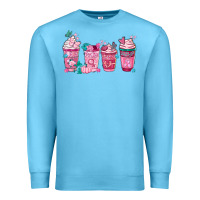 Ocean Blue Breast Cancer Coffee Cups Premium Sweatshirt - FaDigitalArtStudio