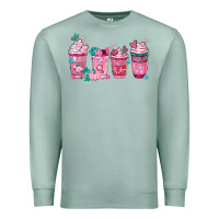 Seafoam Breast Cancer Coffee Cups Premium Sweatshirt - FaDigitalArtStudio