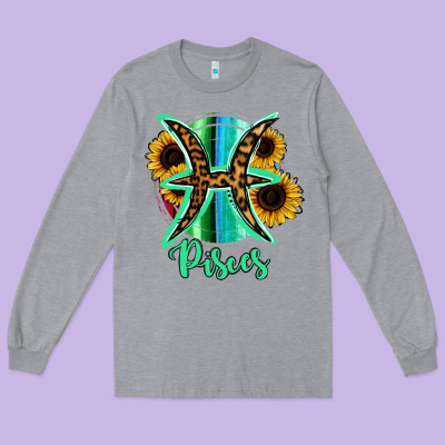 Pisces Zodiac Long Sleeve Tee Designed By Bettercallsaul