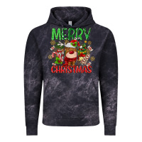 Cloud Black merry christmas deer Vintage Hoodie - MaliasSmallBusiness