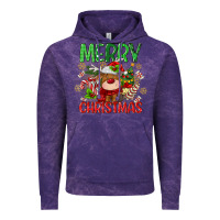 Cloud Purple merry christmas deer Vintage Hoodie - MaliasSmallBusiness