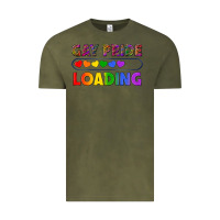 Vintage Olive Western Gay Pride Loading LGBTQ+ Vintage Tee - BundleAndBundleShop