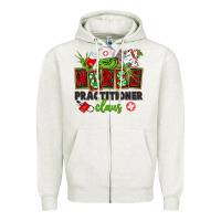 Oatmeal Heather nurse practitioner claus Zipper Hoodie - CowGirlArtShop