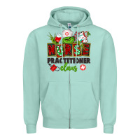 Seafoam nurse practitioner claus Zipper Hoodie - CowGirlArtShop