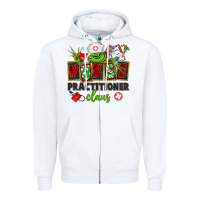 White nurse practitioner claus Zipper Hoodie - CowGirlArtShop