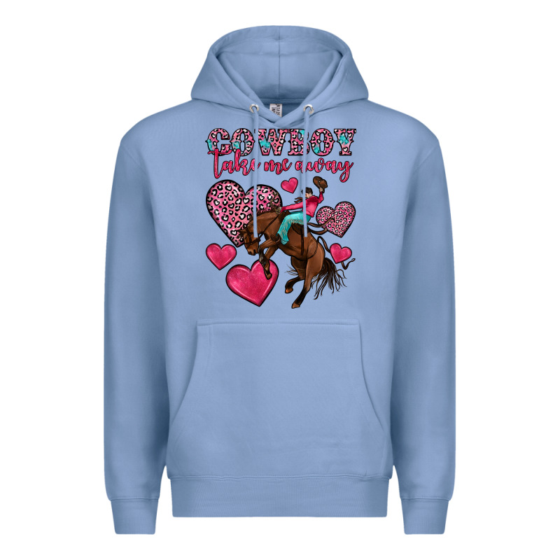 Cowboy Take Me Away Premium Hoodie by OliviaCreatesArt | Teevron