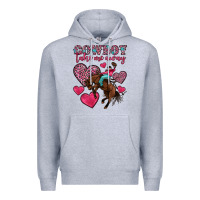 Heather Grey cowboy take me away Premium Hoodie - OliviaCreatesArt