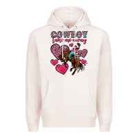 Pale Pink cowboy take me away Premium Hoodie - OliviaCreatesArt