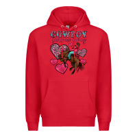 Red cowboy take me away Premium Hoodie - OliviaCreatesArt