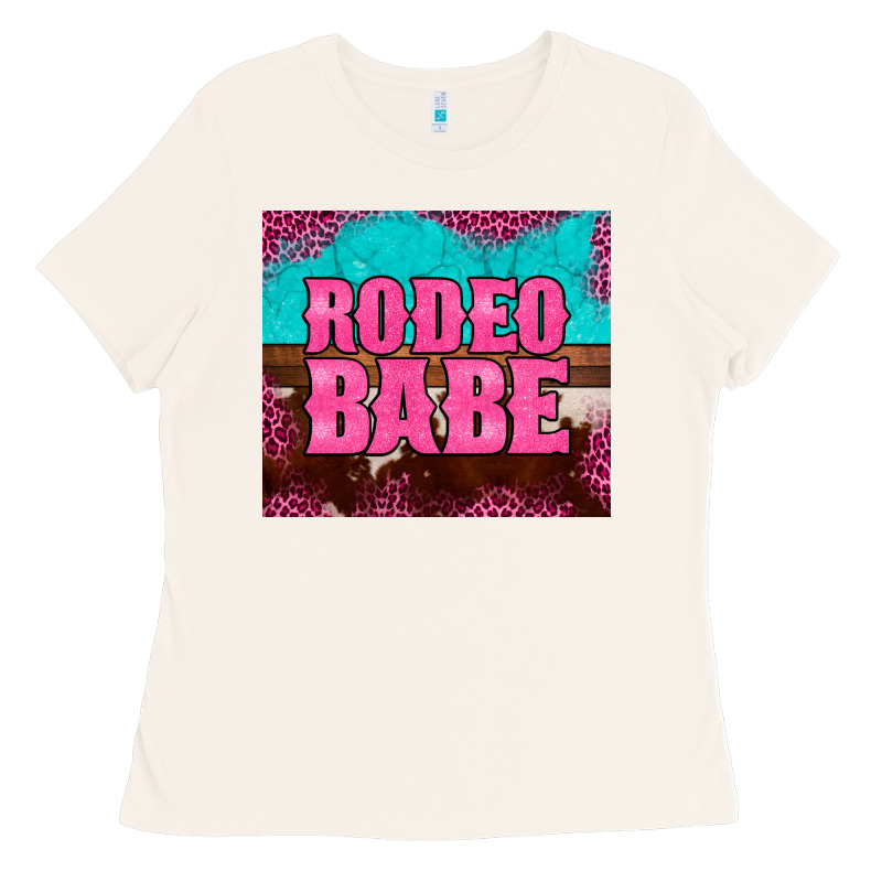 Rodeo Babe Cowhide Leopard Turquoise Ladies Tee by BarkalooDesign | Teevron